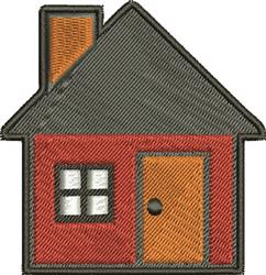 house detailed machine digital embroidery - House perfect for patchwork quilt blocks