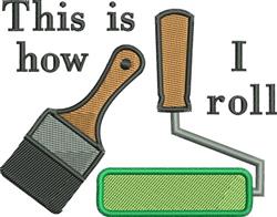 detailed roll machine embroidery pattern - How I Roll perfect for kitchen aprons