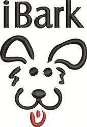 I Bark - 4x4 puppy dog quick stitch machine embroidery design for Dog Bandanas