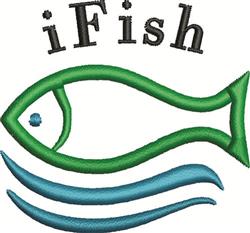 I Fish - 4x4 fish beginner-friendly embroidery design for Childrens Clothing