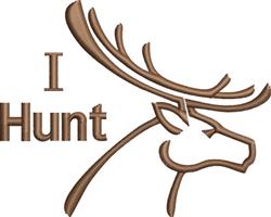 beginner-friendly reindeer machine embroidery pattern - I Hunt for Fishing Vests