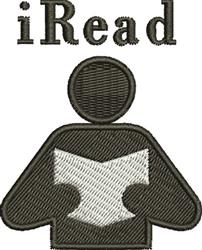 I Read - 4x4 read beginner-friendly machine embroidery design for reusable tote bags