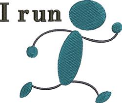 run beginner-friendly machine digital embroidery - I Run perfect for Running Shirts