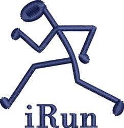 I Run - 4x4 run quick stitch machine machine embroidery design perfect for Gym Bags