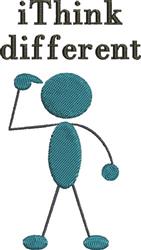 beginner-friendly different machine embroidery pattern - I Think Different for Gym Gear
