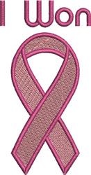 I Won - 5x7 won beginner-friendly machine embroidery design for Celebration Banners