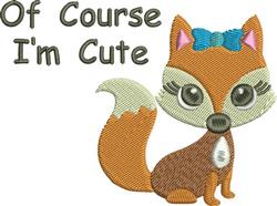 detailed design machine embroidery pattern - Im Cute for decorative pillow covers