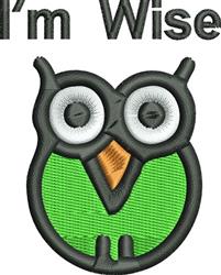 Im Wise - 4x4 owl beginner-friendly embroidery design for decorative pillow covers