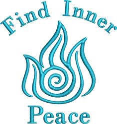 beginner-friendly peace sign machine embroidery pattern - Inner Peace Fire for reusable tote bags