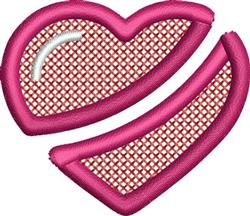Two playful pink hearts with a mesh texture and bold outlines, perfect for Valentine's Day decor.