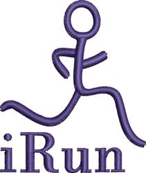 iRun - 4x4 irun quick stitch machine embroidery design perfect for reusable tote bags