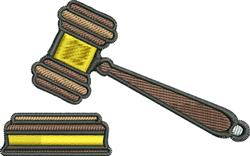 Judges Gavel - 4x4 gavel beginner-friendly embroidery design for decorative pillow covers
