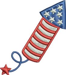 July 4th Firework - 4x4 firework beginner-friendly embroidery design for Fourth of July decorations
