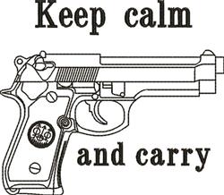 Keep Calm - 5x7 calm beginner-friendly machine embroidery design for Backpacks