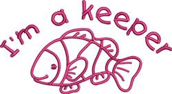 beginner-friendly fish machine embroidery pattern - Keeper Fish perfect for Swim Bags