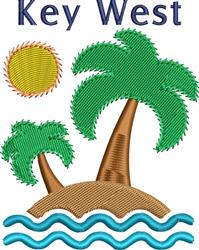 Key West - 4x4 tree detailed machine embroidery design perfect for kitchen tea towels