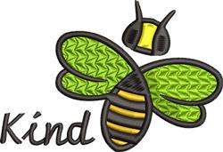 Kind Bee - 4x4 bee detailed machine embroidery design for Kids Clothing