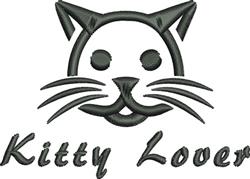 beginner-friendly kitten machine embroidery pattern - Kitty Lover for reusable tote bags
