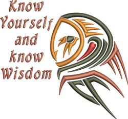 Know Yourself - 4x4 owl beginner-friendly embroidery design for reusable tote bags