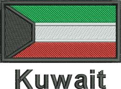 flag beginner-friendly machine embroidery - Kuwait Flag for festive table runners