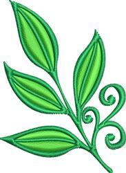 Leaf Branch - 4x4 leaf beginner-friendly embroidery design for reusable tote bags