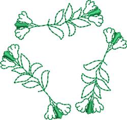 Leafy Green Accent - 4x4 leaf quick stitch embroidery design for kitchen tea towels