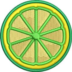 Lemon Lime - 4x4 lime beginner-friendly embroidery design for kitchen tea towels