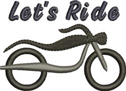 beginner-friendly ride machine embroidery pattern - Lets Ride for kitchen aprons