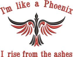 beginner-friendly bird machine embroidery pattern - Like A Phoenix for decorative pillow covers