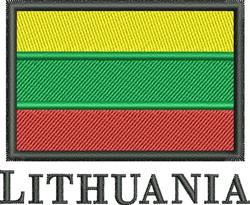 flag detailed machine embroidery - Lithuania Flag perfect for reusable tote bags