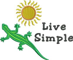 Live Simple - 4x4 simple beginner-friendly machine embroidery design for T-shirts