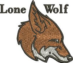 Lone Wolf - 5x7 wolf detailed machine embroidery design for decorative pillow covers
