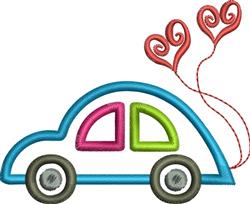 beginner-friendly valentine heart machine embroidery pattern - Love Bug for Birthday Cards