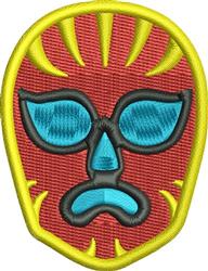 detailed head machine embroidery pattern - Lucha Libre Head for decorative pillow covers