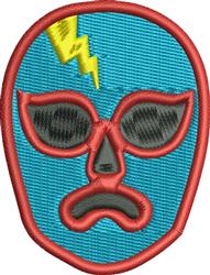 head beginner-friendly machine embroidery - Lucha Libre Head perfect for kitchen aprons