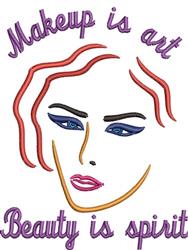 Makeup Is Art - 4x4 art beginner-friendly embroidery design for Cosmetic Bags