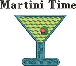 Martini Time - 4x4 time beginner-friendly embroidery design for kitchen tea towels