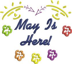 May Is Here - 4x4 here beginner-friendly embroidery design for reusable tote bags