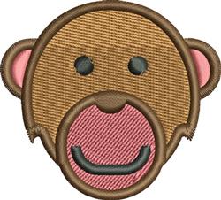 head beginner-friendly machine embroidery - Monkey Head perfect for kitchen aprons