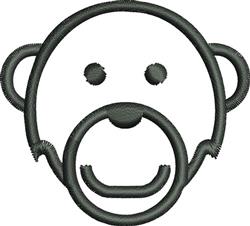 quick stitch outline machine embroidery pattern - Monkey Outline for decorative pillow covers