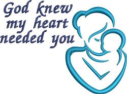 heart beginner-friendly machine embroidery - Needed You perfect for cute baby onesies