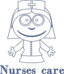 care beginner-friendly machine embroidery - Nurses Care perfect for kitchen aprons