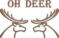 beginner-friendly reindeer machine embroidery pattern - Oh Deer perfect for Wall Art