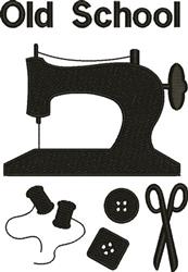 school detailed machine embroidery - Old School perfect for decorative pillow covers