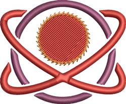 beginner-friendly logo machine embroidery pattern - Orbit Logo for festive table runners