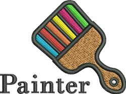 Colorful paint roller with vibrant stripes in red, blue, green, and yellow, featuring the word 'Painter' below.