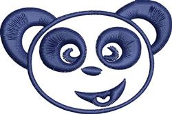 Panda Head - 4x4 bear quick stitch machine embroidery design for cute baby onesies