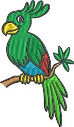 bird detailed machine digital embroidery - Parrot perfect for reusable tote bags