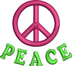 beginner-friendly peace sign machine embroidery pattern - Peace for decorative pillow covers