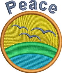 beginner-friendly bird machine embroidery pattern - Peace for decorative pillow covers